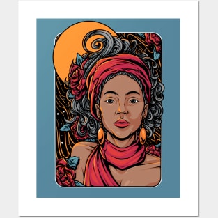 Black Woman Portrait Art Posters and Art